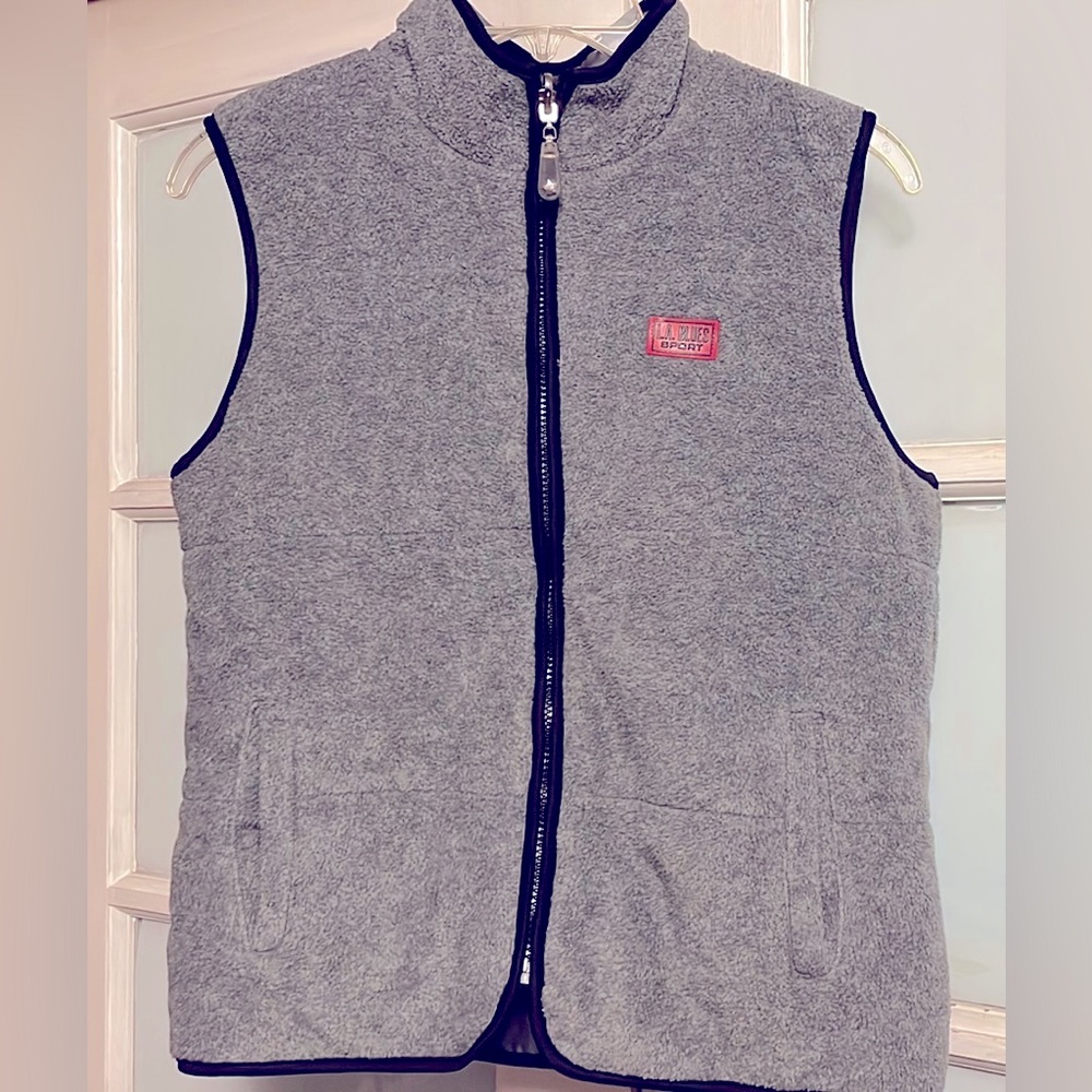 LA Blues Sport Fleece Quilted Vest with Pockets and Zipper Closure
